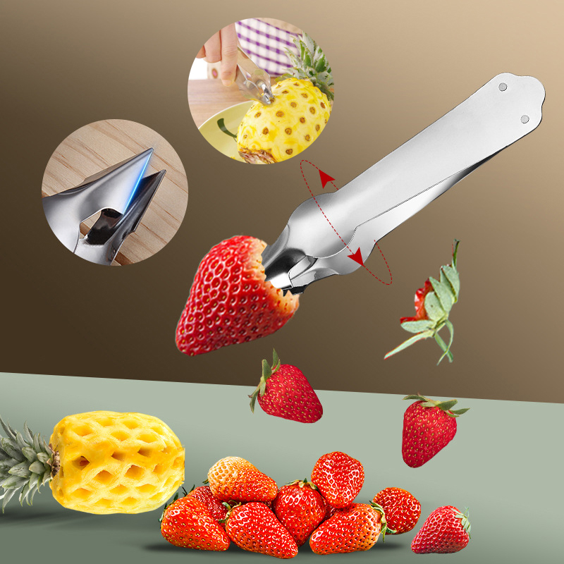 Pineapple Corer Slicer - Strawberry Huller Fruit Peeler Pineapple Corer