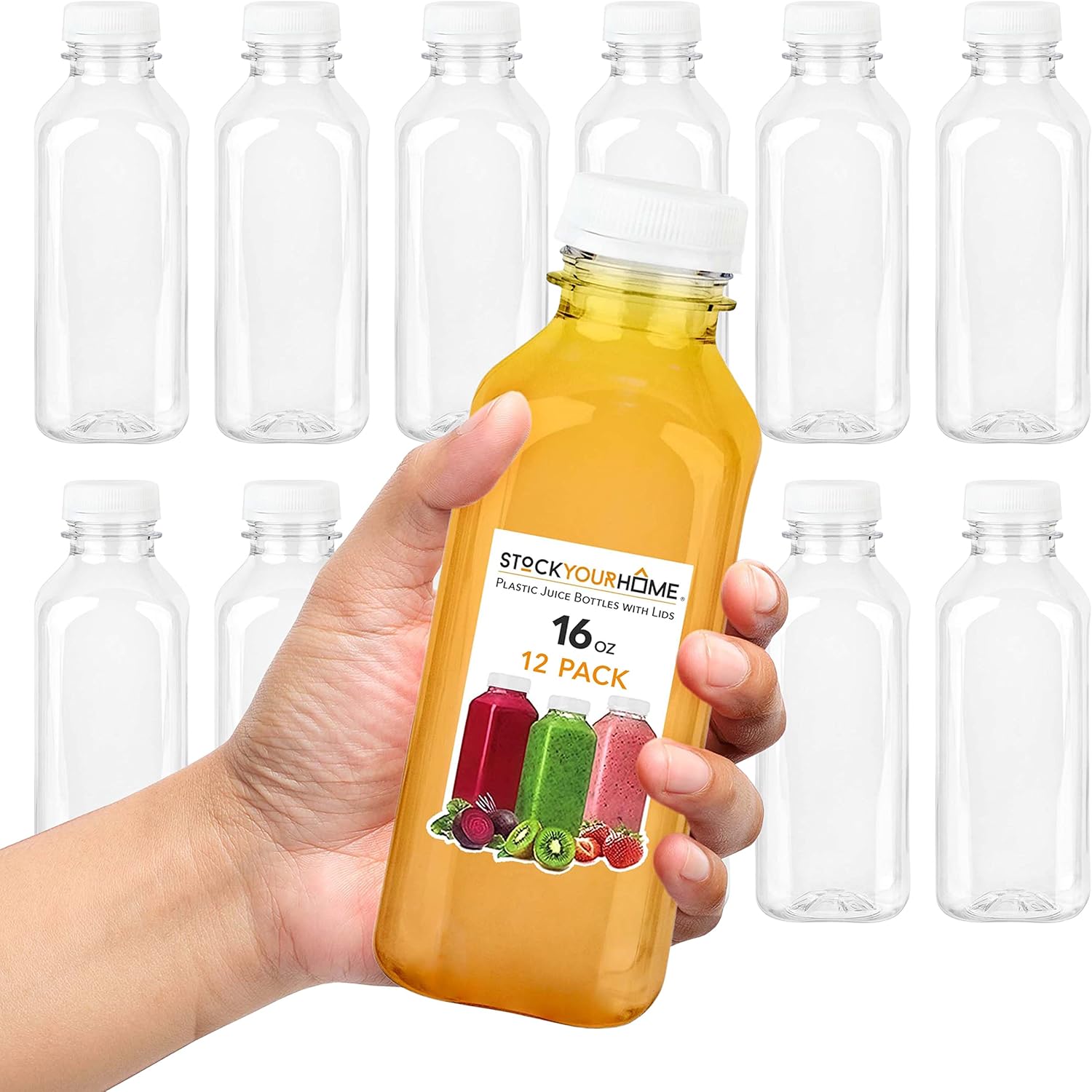 16 oz Clear Plastic Juice Bott - مراجعة Meal Prep Juice Bottles وسعره