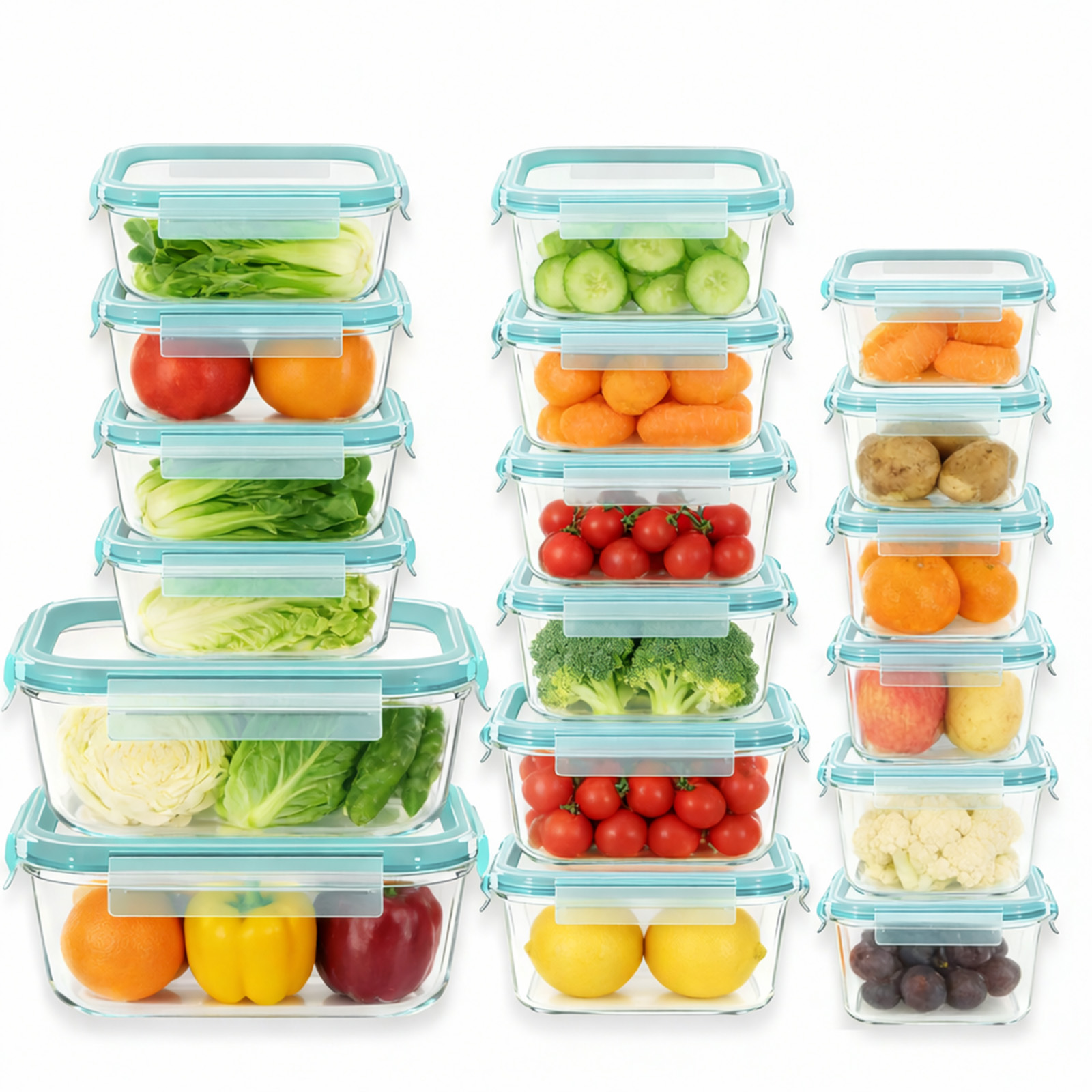 18Pcs Glass Food Storage Conta - مراجعة Meal Prep Containers Xl وسعره