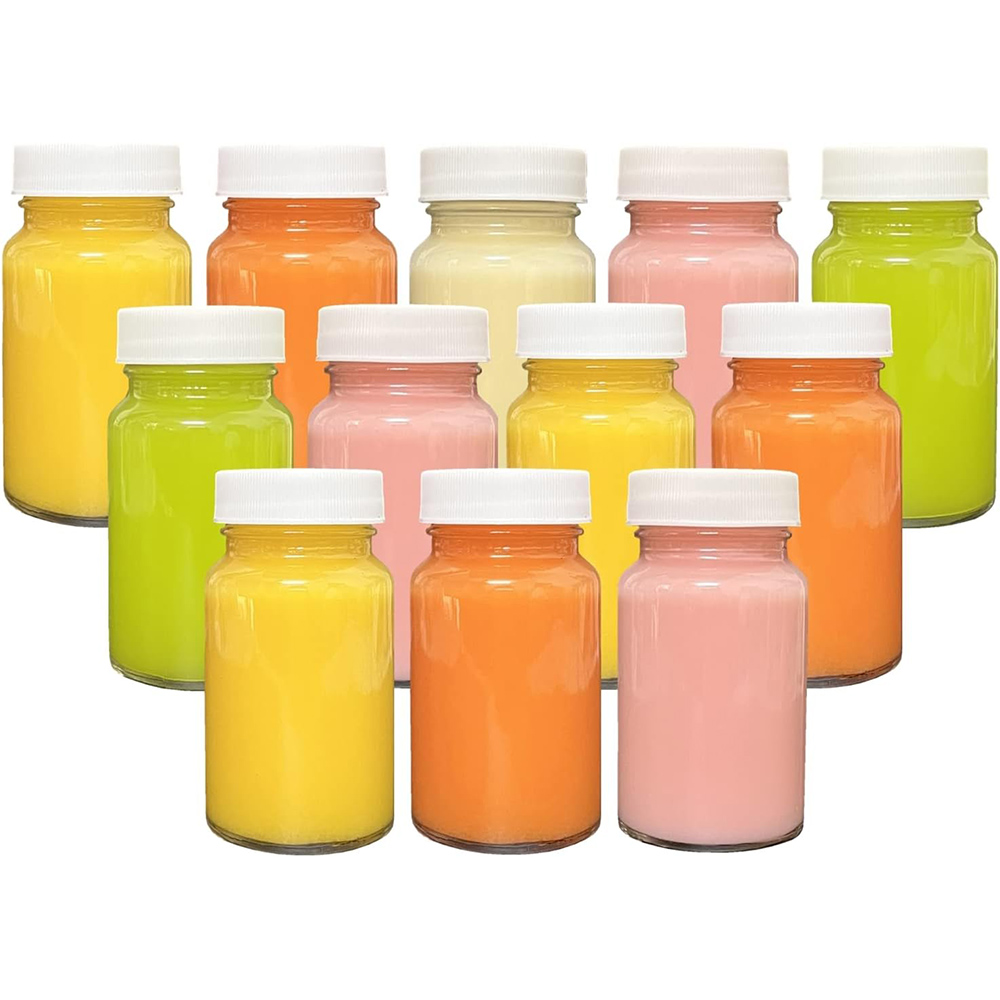 Juice Bottles, 2oz Glass Bottl - مراجعة Meal Prep Juice Bottles وسعره
