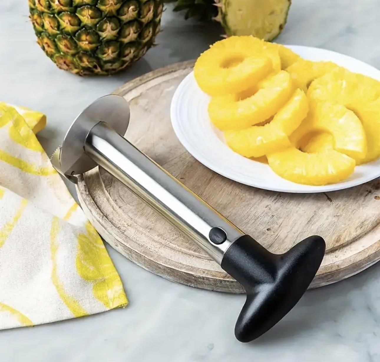 Heavy Duty Pineapple Cutter An - مراجعة Pineapple Corer Slicer وسعره