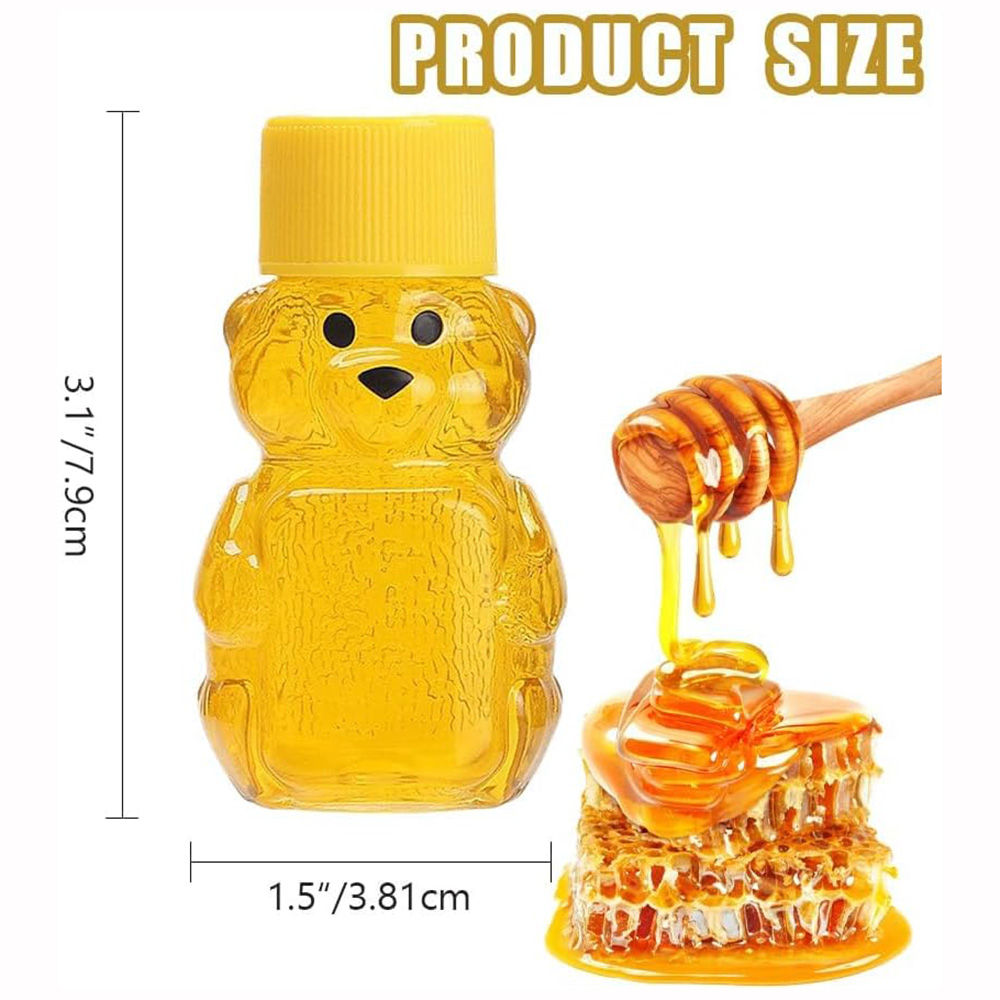 24 PCS 2 oz Plastic Honey Bear - مراجعة Meal Prep Juice Bottles وسعره