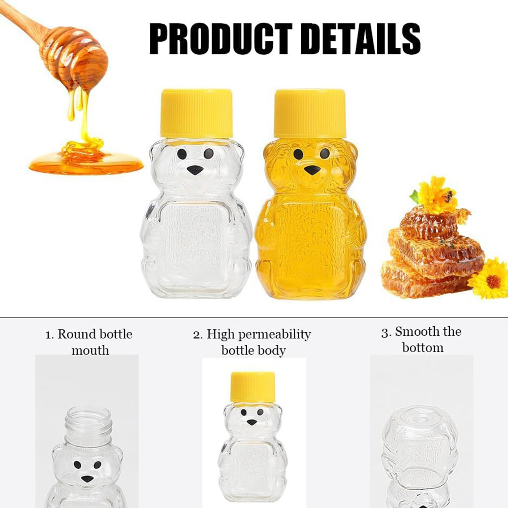 24 PCS 2 oz Plastic Honey Bear - مراجعة Meal Prep Juice Bottles وسعره