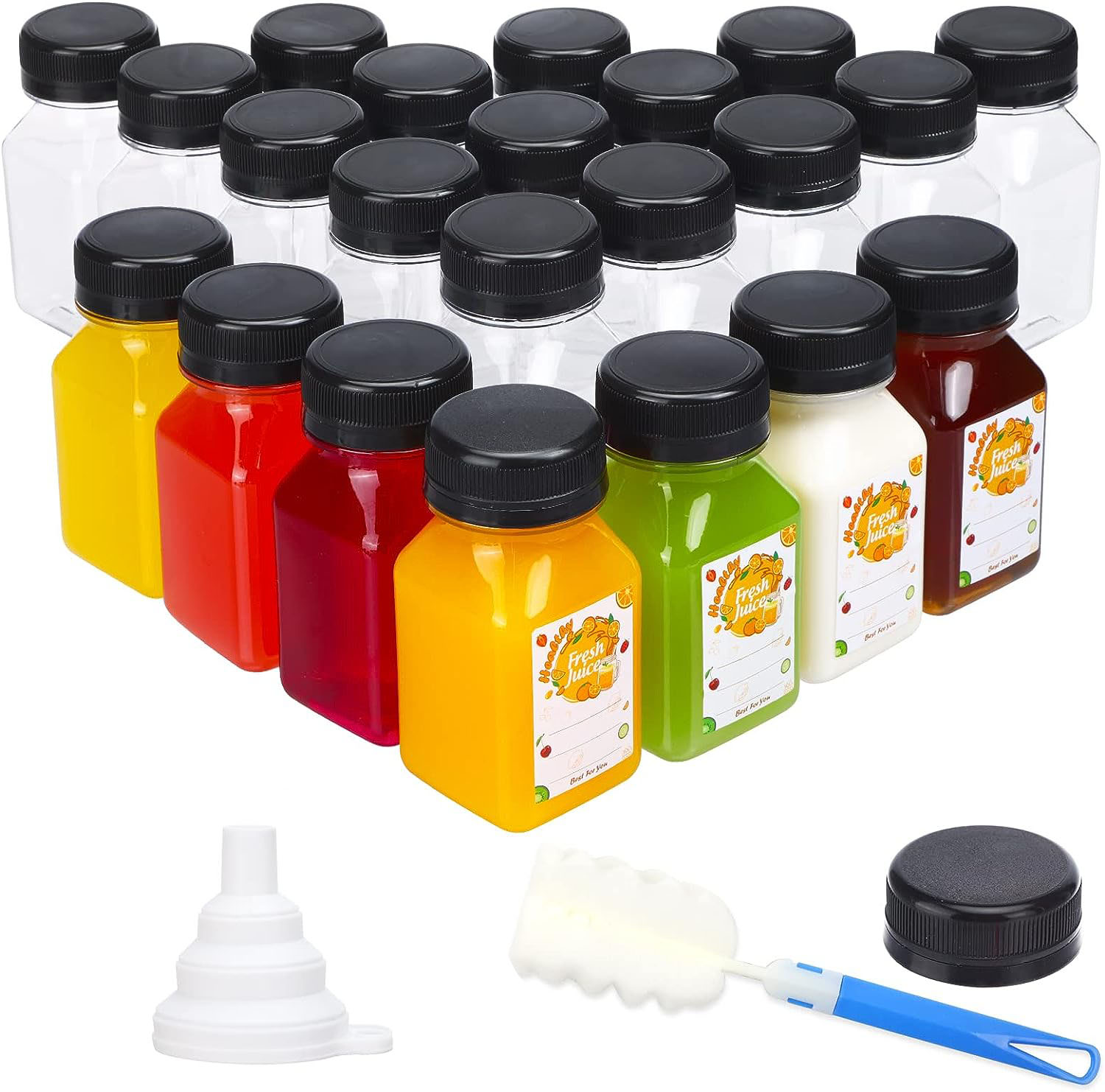 4oz Plastic Juice Bottles with - مراجعة Meal Prep Juice Bottles وسعره