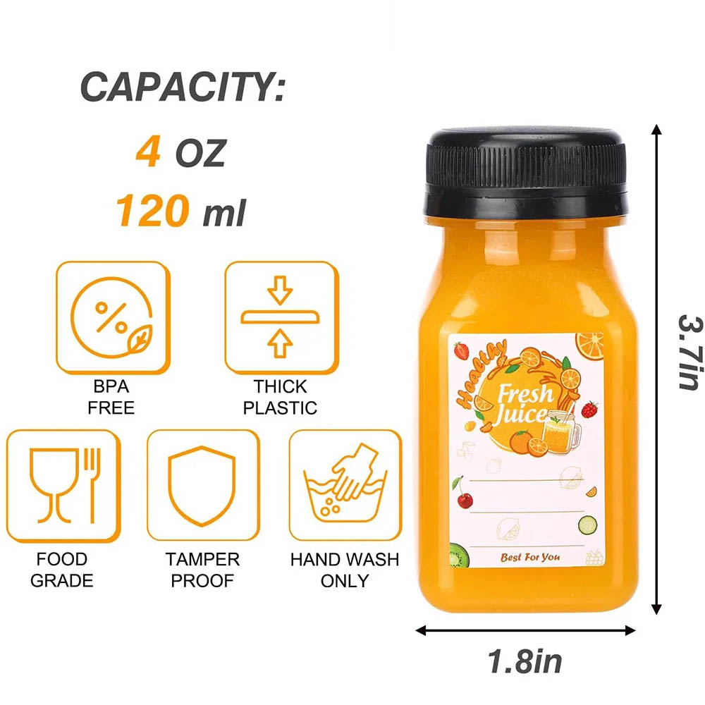 4oz Plastic Juice Bottles with - مراجعة Meal Prep Juice Bottles وسعره