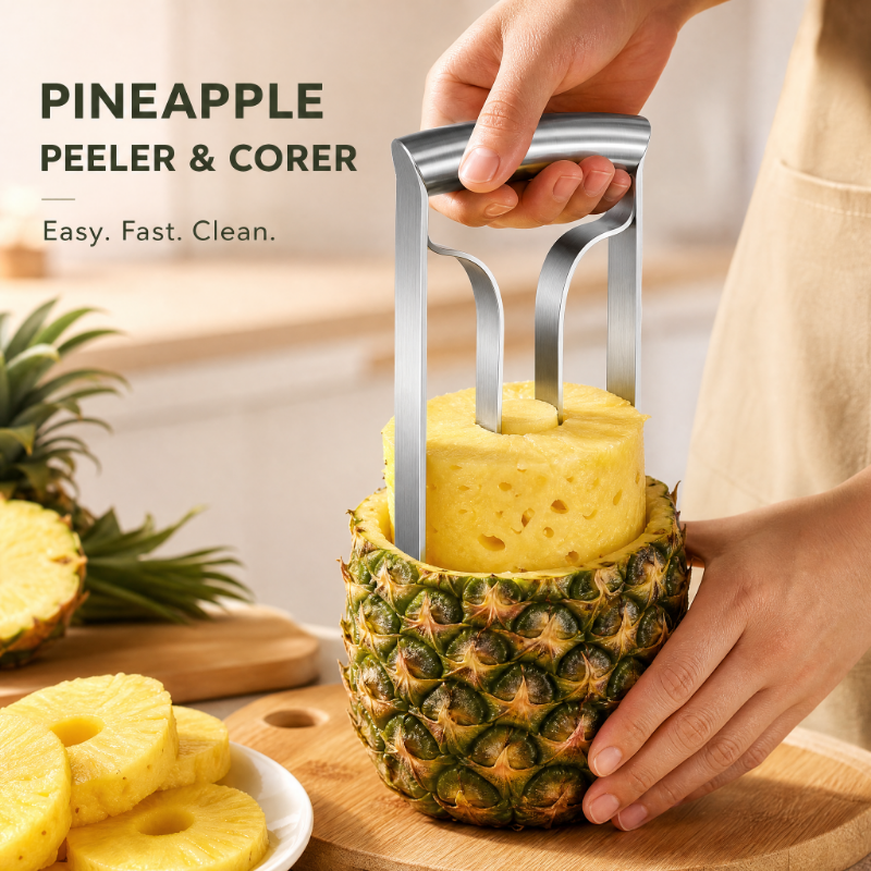 Stainless Steel Pineapple Peel - مراجعة Pineapple Corer Slicer وسعره