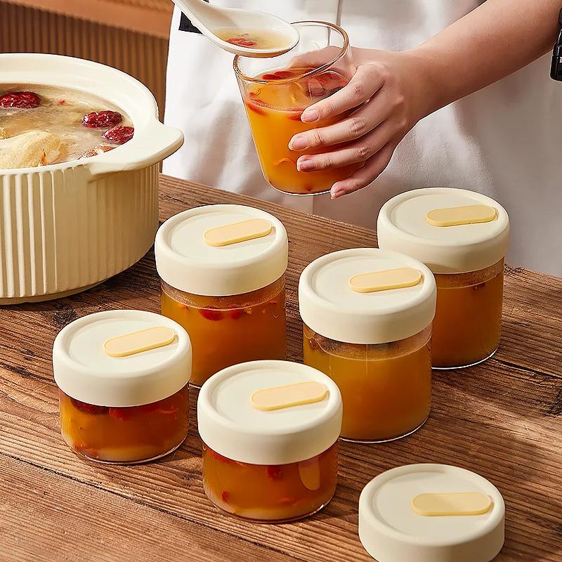 1Pc 240/400ML Glass Food Stora - مراجعة Meal Prep Juice Bottles وسعره