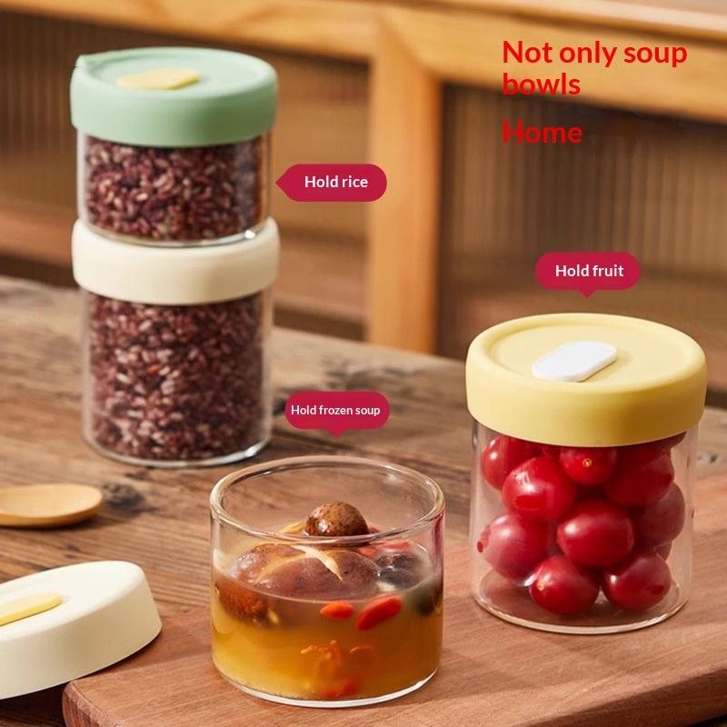 1Pc 240/400ML Glass Food Stora - مراجعة Meal Prep Juice Bottles وسعره