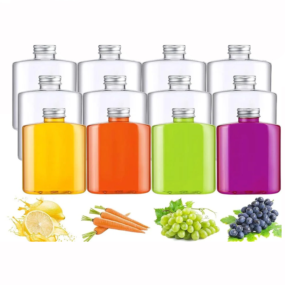 12 Pack Plastic Bottles with C - مراجعة Meal Prep Juice Bottles وسعره