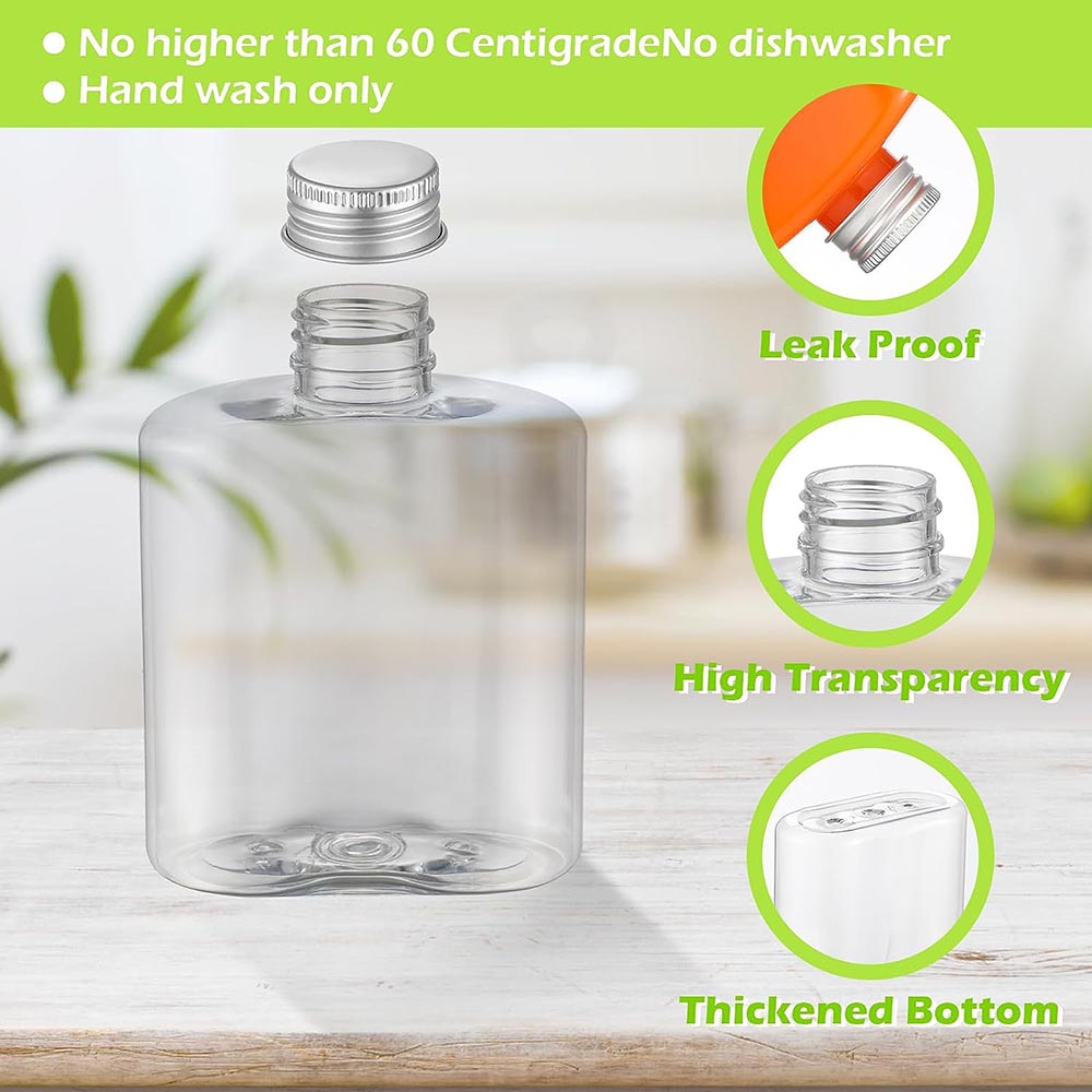 12 Pack Plastic Bottles with C - مراجعة Meal Prep Juice Bottles وسعره