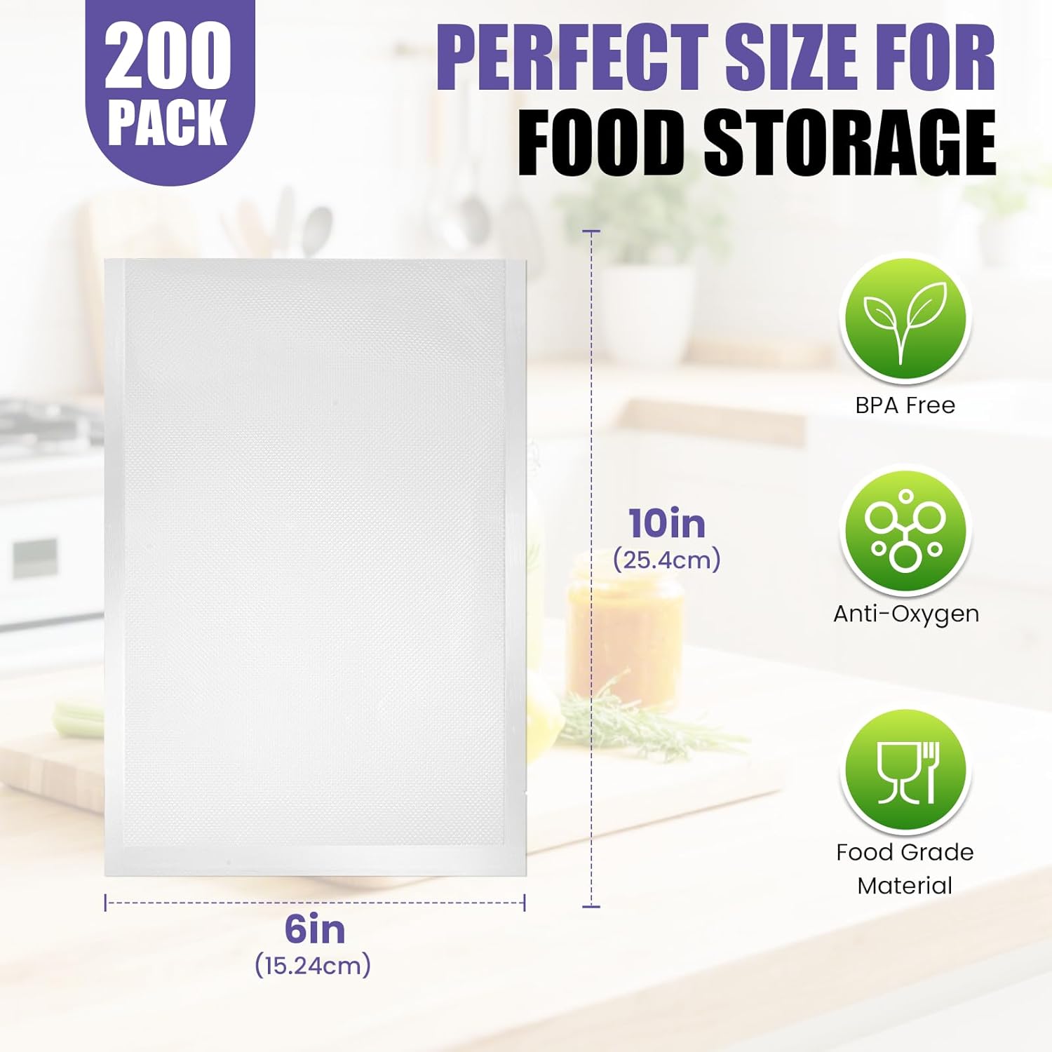 200 Vacuum Sealer Bags 6x10in  - مراجعة Meal Prep Vacuum Seal وسعره