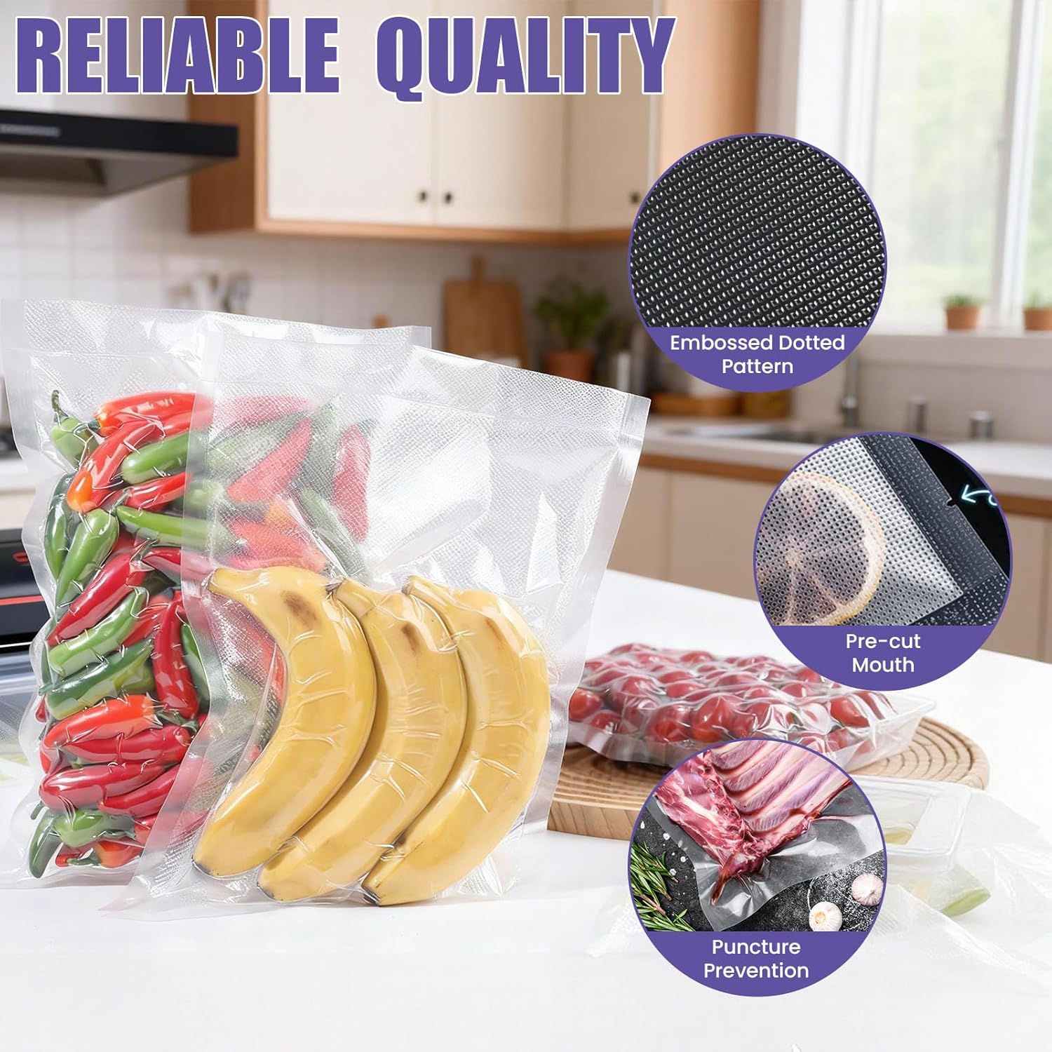 200 Vacuum Sealer Bags 6x10in  - مراجعة Meal Prep Vacuum Seal وسعره
