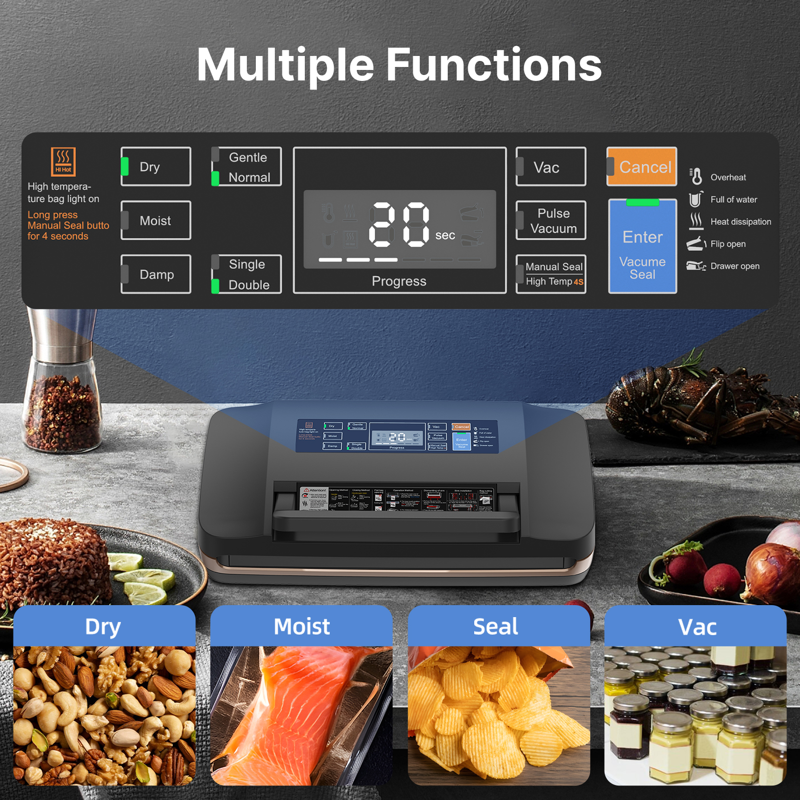 Food Vacuum Sealer Machine wit - مراجعة Meal Prep Vacuum Seal وسعره