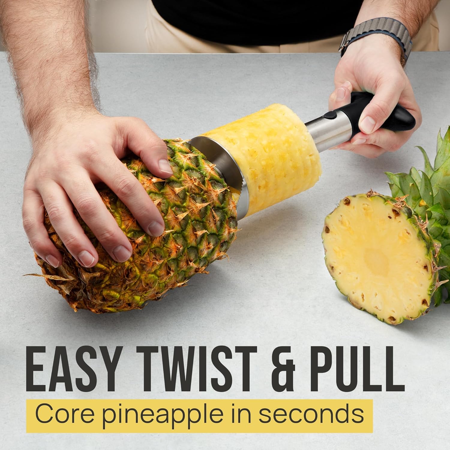 Stainless Steel Pineapple Core - مراجعة Pineapple Corer Slicer وسعره